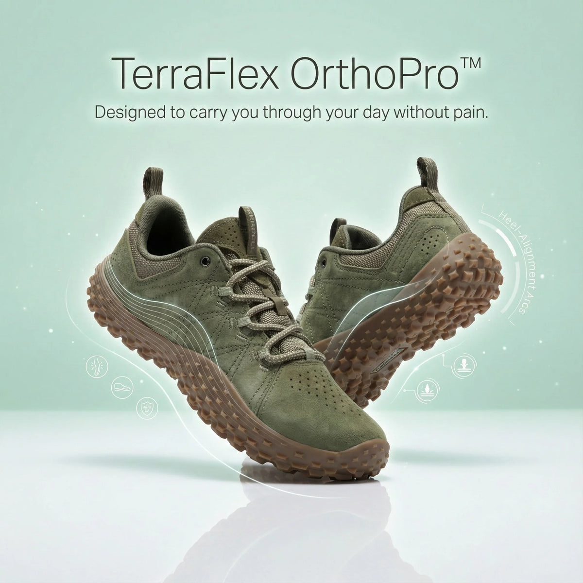 Chaussures Orthopédiques de Marche Anti-Douleur