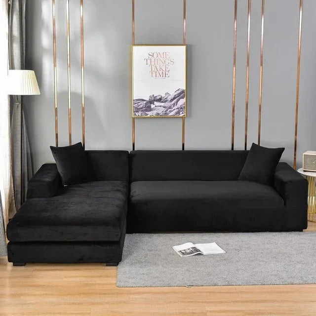 Housse Universelle Premium Pour Canapé - Protection Complète Contre Les Taches — Noir, photo 10