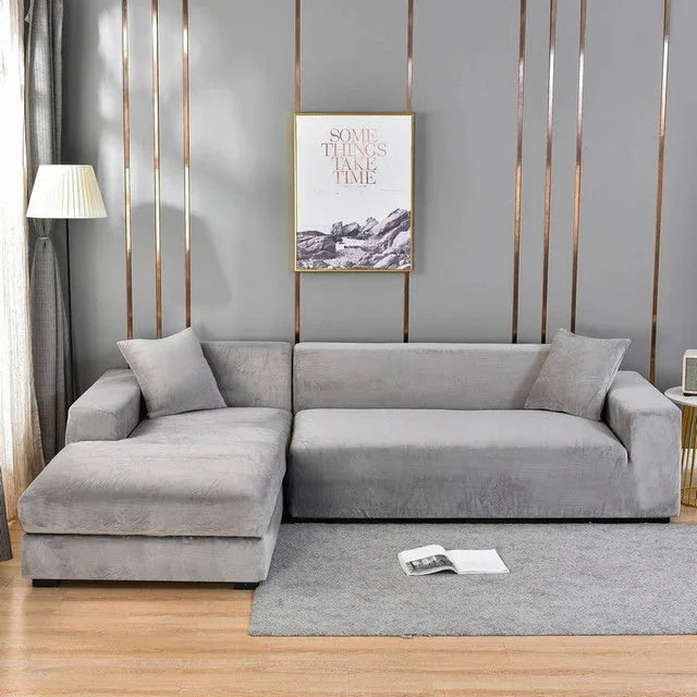 Housse Universelle Premium Pour Canapé - Protection Complète Contre Les Taches — Gris Clair, photo 11