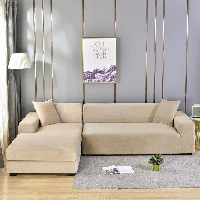 Housse Universelle Premium Pour Canapé - Protection Complète Contre Les Taches — Beige Gris, photo 24