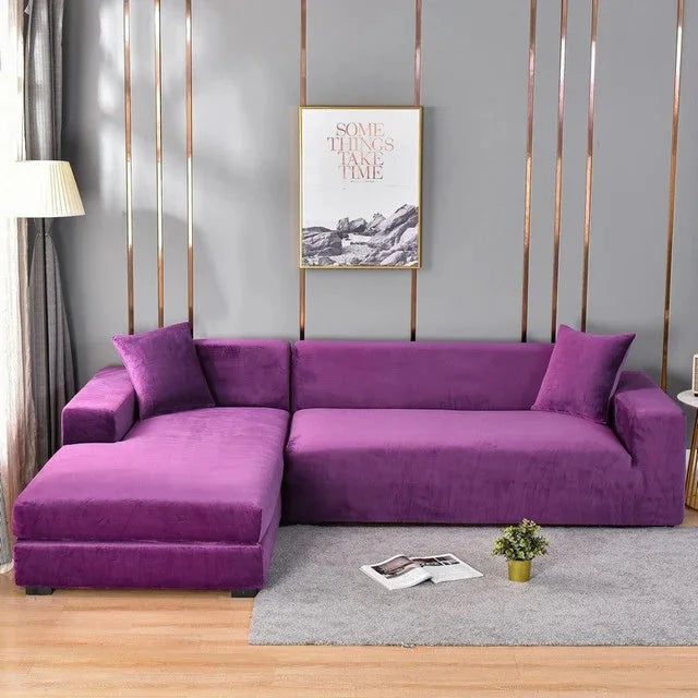 Housse Universelle Premium Pour Canapé - Protection Complète Contre Les Taches — Violet, photo 27