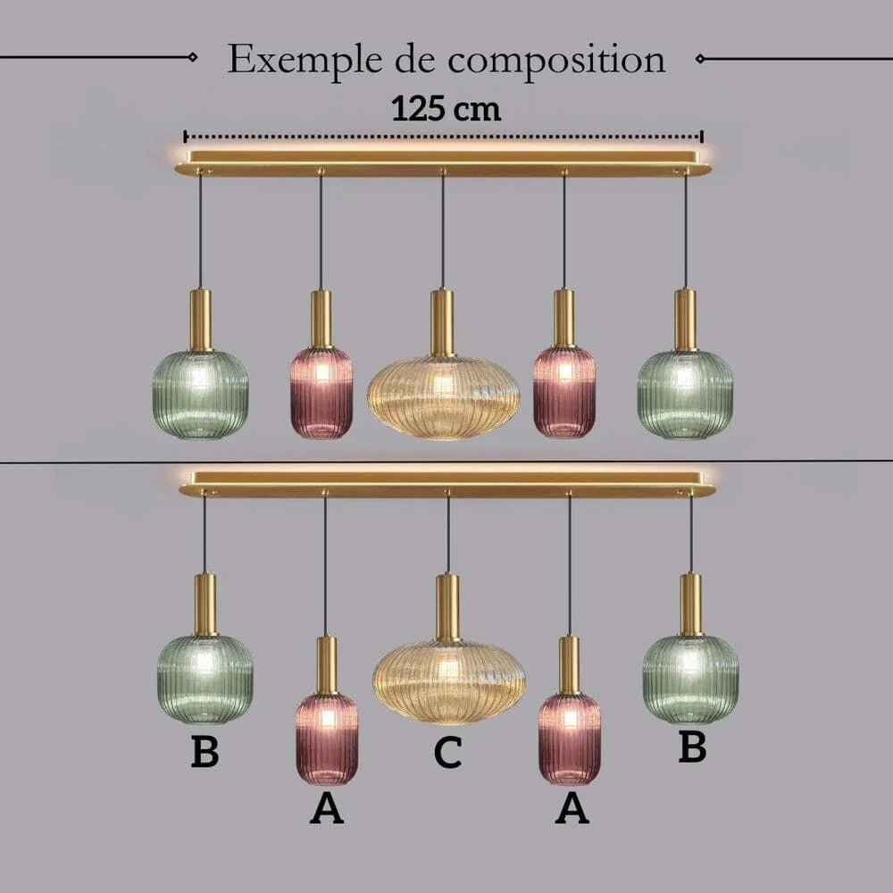 Elegant Vintage Taklampe i Glass — bilde 30